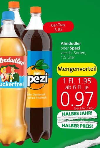 Spar Almdudler oder Spezi 1,5 liter Angebot