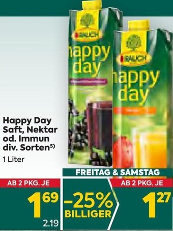Billa Happy Day Saft, Nektar od. Immun 1 Liter Angebot