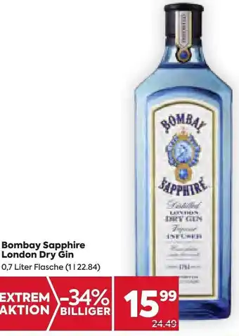Billa Bombay Sapphire London Dry Gin 0,7 Liter Angebot