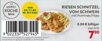 Riesen Schntzel Vom Schwein mit Pommes Frites