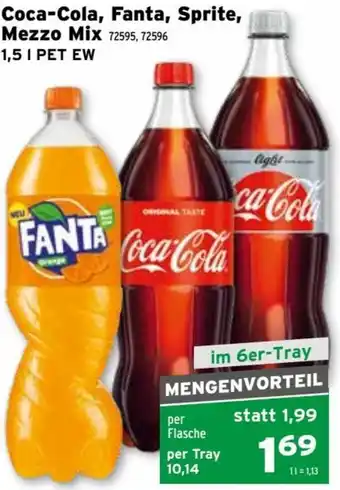 Salzburger Lagerhaus Coca-Cola, Fanta, Sprite, Mezzo Mix 72595, 72596 1,5 l Angebot