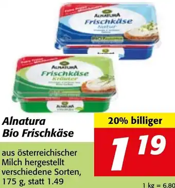 Strasser Markt Alnatura Bio Frischkäse 175 g Angebot