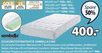 JYSK Schaumstoffmatratze Sembella F200 90x190/200 cm Angebot