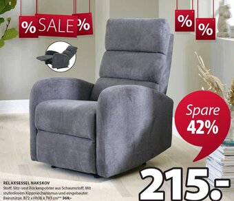 JYSK Relaxsessel Nakskov B72 x H106 x T93 cm Angebot