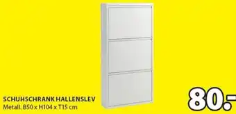 JYSK Schuhschrank Hallenslev B50 x H104 x T15 cm Angebot