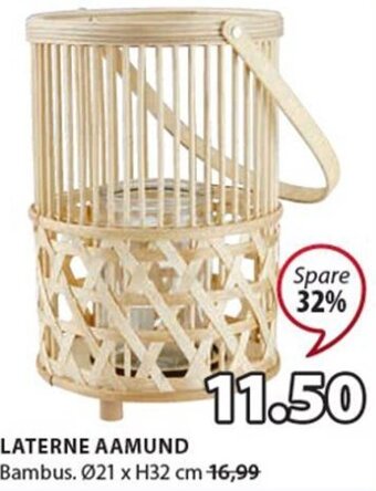 JYSK Laterne Aamund Ø21 x H32 cm Angebot