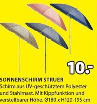 JYSK Sonnenschirm Struer Ø180 x H120-195 cm Angebot
