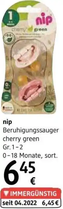 dm Beruhigungssauger Cherry Green Angebot