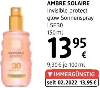 dm Invisible Protect Glow Sonnenspray LSF 30 150 ml Angebot