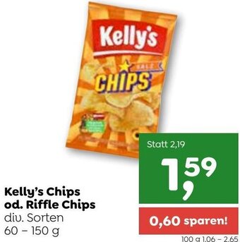 ADEG Kelly's Chips od. Riffle Chips 60 -150 g Angebot