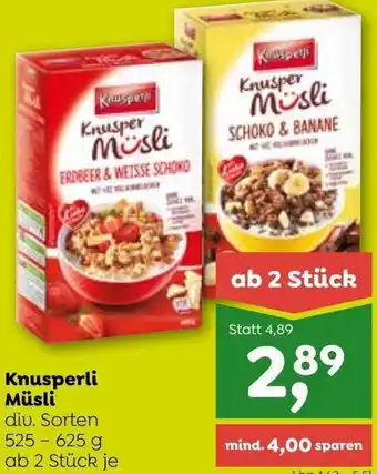 ADEG Knusperli Müsli 525-625 g Angebot
