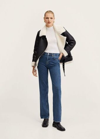 Mango Gerade jeans mit mittlerem bund Angebot