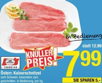 Maximarkt Österr, Kaiserschnitzel per kg Angebot