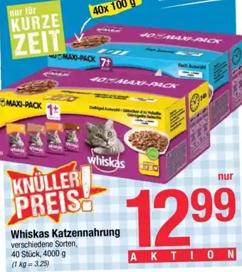 Maximarkt Whiskas Katzennahrung 4000 g Angebot