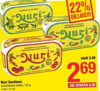 Maximarkt Nuri Sardinen 125 g Angebot
