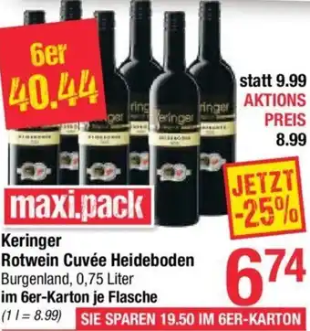 Maximarkt Keringer Rotwein Cuvée Heideboden 0,75 Liter Angebot