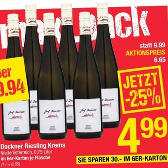 Maximarkt Dockner Riesling Krems 0,75 Liter Angebot