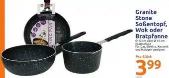 Action Granite Stone Soßentopf, Wok oder Bratpfanne 12 cm oder 16 cm Angebot