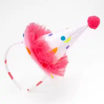 Claire's Rainbow polka dot clown hat headband Angebot