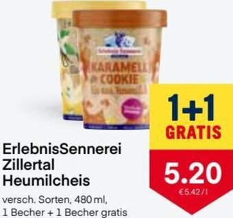 MPreis ErlebnisSennerei Zillertal Heumilcheis 480 ml Angebot