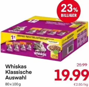 MPreis Whiskas Klassische Auswahl 80 x 100g Angebot