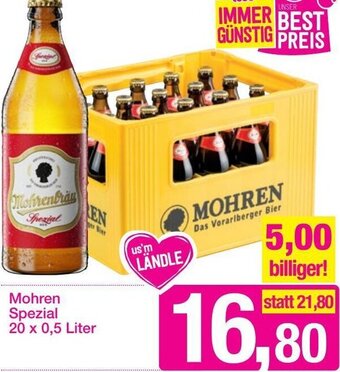 Sutterlüty Mohren Spezial 20 x 0,5 Liter Angebot