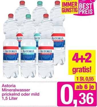 Sutterlüty Astoria Mineralwasser prickelnd oder Mild 1,5 Liter Angebot