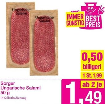 Sutterlüty Sorger Ungarische Salami 50 g Angebot