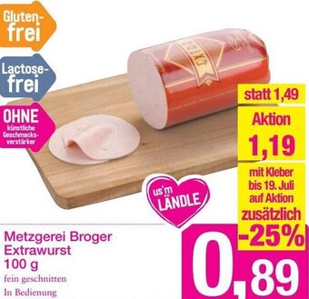 Sutterlüty Metzgerie Broger Extrawurst 100 g Angebot