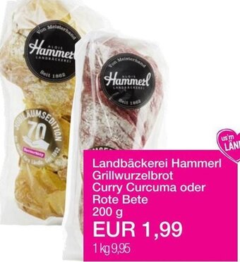 Sutterlüty Landbäckerei Hammerl Grillwurzelbrot Curry Curcuma oder Rote Bete 200 g Angebot