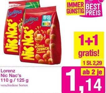Sutterlüty Lorenz Nic Nac's 110 g/125 g Angebot