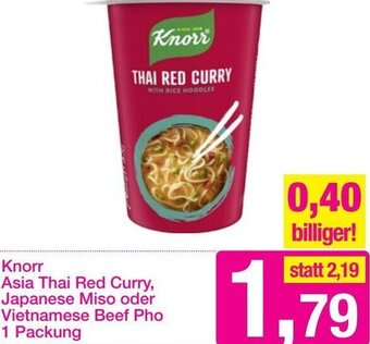 Sutterlüty Knorr Asia Thai Red Curry, Japanese Miso oder Vietnamese Beef Pho 1 Packung Angebot