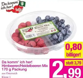 Sutterlüty Himbeeren/Heidelbeeren Mix 170 g Angebot