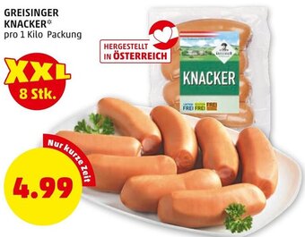 PENNY Greisinger Knacker 1 Kilo Angebot