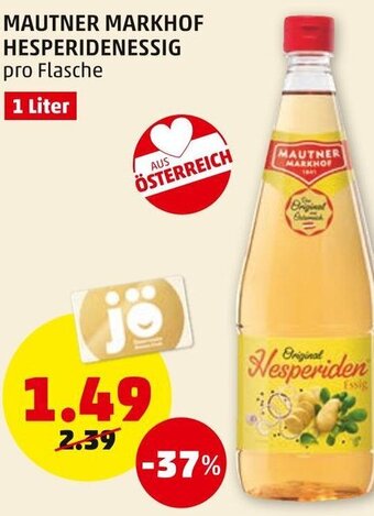 PENNY Mautner Markhof Hesperidenessig 1 Liter Angebot