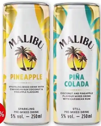 PENNY Malibu Piña Colada od. Pineapple 250ml Angebot
