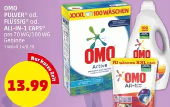 PENNY OMO Pulver Od. Flüssig Od. All-In-1 Caps 70 WG/ 100 WG Angebot