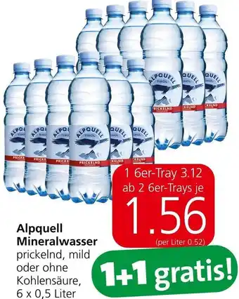 Spar Alpquell Mineralwasser 6 x 0.5 Liter Angebot