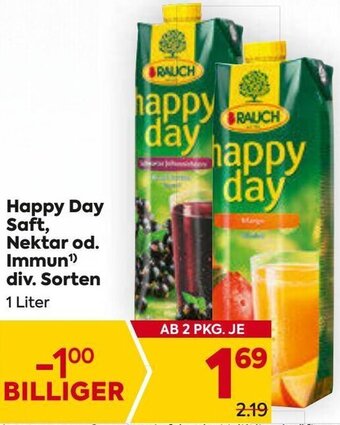Billa Happy Day Saft, Nektar od. Immun 1 Liter Angebot