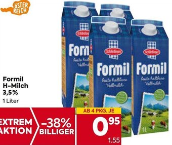 Billa Formil H-Milch 3,5% 1 Liter Angebot