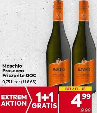 Billa Maschio Prosecco Frizzante DOC 0,75 Liter Angebot