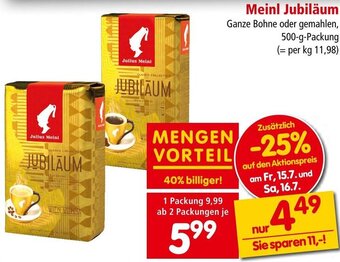 Interspar Meinl Jubiläum 500 g Angebot