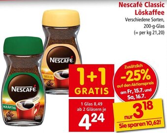 Interspar Nescafé Classic Löskaffee 200 g Angebot
