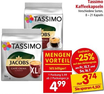 Interspar Tassimo Kaffeekapseln 8-21 Kapseln Angebot