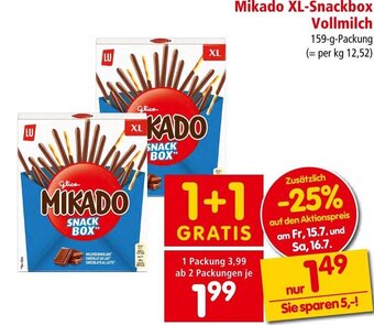 Interspar Mikado XL- Snackbox Vollmilch 159 g Angebot