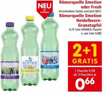 Interspar Restaurant Römerquelle Emotion oder Fresh 0,75 Liter Angebot