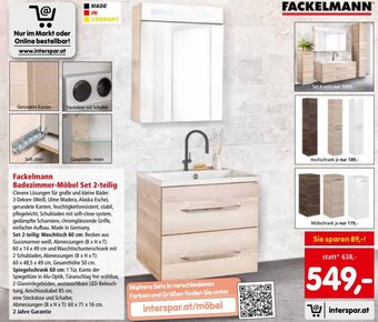 Fackelmann Badezimmer-Möbel Set 2-teilig