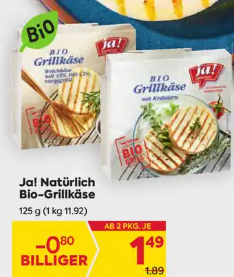 Billa Corso Ja! Natürlich Bio-Grillkäse 125g Angebot
