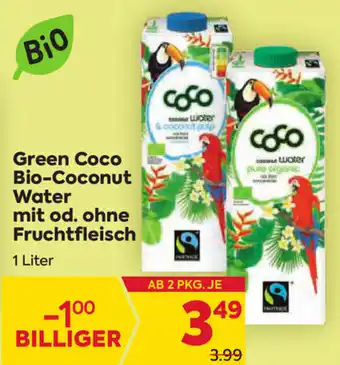 Billa Corso Green Coco Bio-Coconut Water 1L Angebot