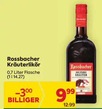 Billa Corso Rossbacher Kräuterlikör 0,7L Angebot